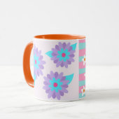 Mug Conception de fleurs vibrantes en fleurs (Devant gauche)