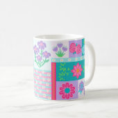 Mug Conception de fleurs vibrantes en fleurs (Devant droit)