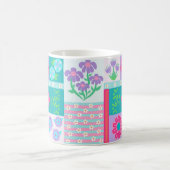 Mug Conception de fleurs vibrantes en fleurs (Centre)