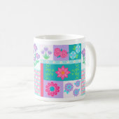 Mug Conception de fleurs vibrantes en fleurs (Devant droit)