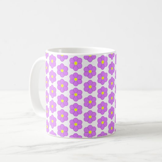 Mug Conception de fleurs violettes (Devant gauche)