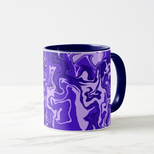 Mug Conception de fluide abstrait dans des nuances de (Devant droit)