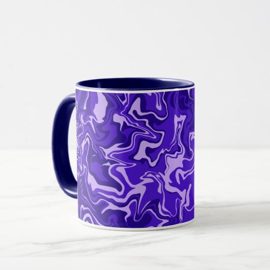 Mug Conception de fluide abstrait dans des nuances de  (Devant gauche)