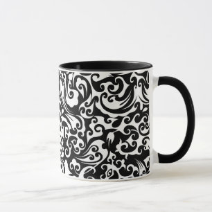 Mug Conception de fond abstrait noir blanc mignon