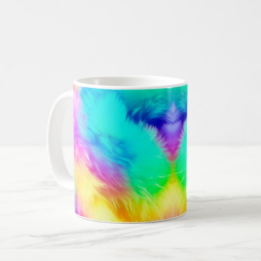 Mug Conception de fond de texture de fourrure moelleus (Devant gauche)
