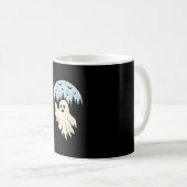Mug Conception de forêt de lune de fantôme d'Halloween (Devant droit)