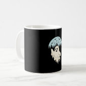 Mug Conception de forêt de lune de fantôme d'Halloween (Devant gauche)