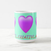 Mug Conception de forme de coeur pourpre "Ratti_Creati (Centre)