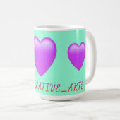 Mug Conception de forme de coeur pourpre "Ratti_Creati (Devant droit)