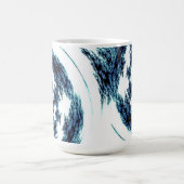 Mug Conception de fractale de fil filé bleu (Centre)