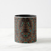 Mug Conception de fractale de plume de faisan (Centre)