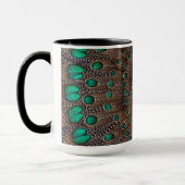 Mug Conception de fractale de plume de faisan (Gauche)