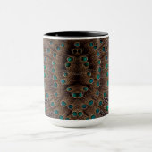 Mug Conception de fractale de plume de faisan (Centre)
