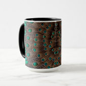 Mug Conception de fractale de plume de faisan (Devant gauche)