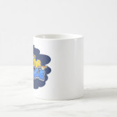 Mug Conception de fusée de dessin animé dans l'espace (Centre)
