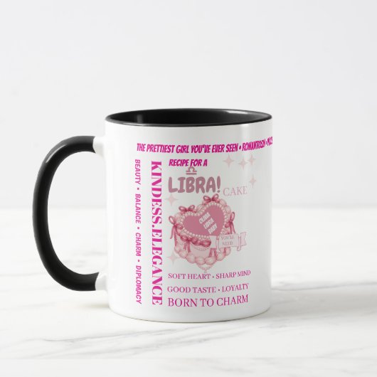 Mug Conception de gâteau de Balance personnalisé (Gauche)