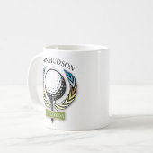 Mug Conception de golf avec Modèle Monogramme de couro (Devant gauche)