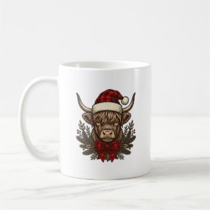 Mug Conception de gravure vintage de vache des Highlan