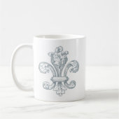 Mug Conception de Gray Fleur de Lis sur le blanc (Gauche)