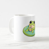 Mug Conception de grenouille chibi mignonne pour une j (Devant gauche)