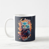 Mug Conception de guerrier chat ninja mignon (Gauche)