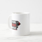 Mug Conception de gym Entraînement Transpiration Répét (Devant gauche)