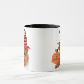 Mug Conception de Halloween de golden retriever (Centre)