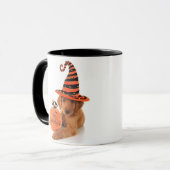 Mug Conception de Halloween de golden retriever (Devant gauche)