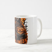 Mug Conception de Halloween de la Faucheuse Citrouille (Devant droit)
