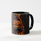 Mug Conception de Halloween de la Faucheuse Citrouille (Devant droit)