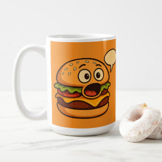 Mug Conception de hamburger parlant mignon