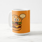 Mug Conception de hamburger parlant mignon (Devant gauche)