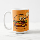 Mug Conception de hamburger parlant mignon (Gauche)