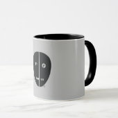 Mug Conception de Humbot avec retour gris (Devant droit)