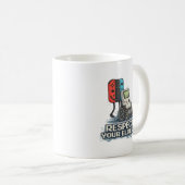 Mug Conception de jeu vidéo rétro Respectez vos aînés (Devant droit)