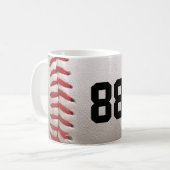 Mug Conception de joueur de baseball avec numéro de ma (Devant gauche)