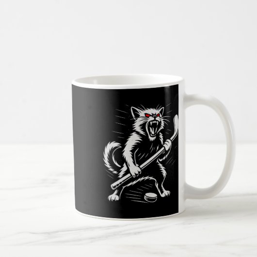 Mug Conception de joueur de hockey sur glace de chat e (Droite)