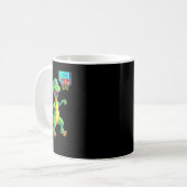 Mug Conception de joueur de squelette de dinosaure lud (Devant gauche)