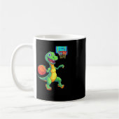 Mug Conception de joueur de squelette de dinosaure lud (Gauche)