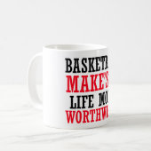 Mug conception de joueurs de basket (Devant gauche)