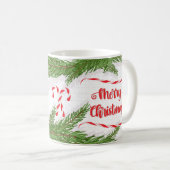 Mug Conception de Joyeux Noël avec des cannes de bonbo (Devant droit)