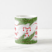Mug Conception de Joyeux Noël avec des cannes de bonbo (Centre)
