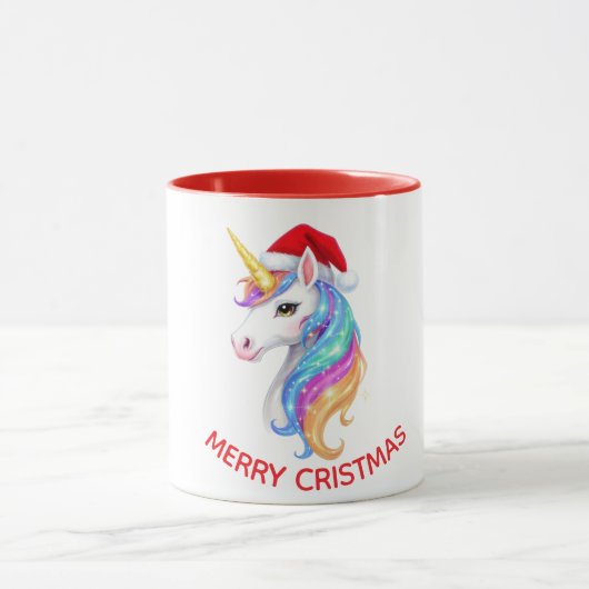 Mug Conception de joyeux Noël licorne (Centre)