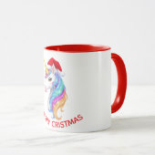 Mug Conception de joyeux Noël licorne (Devant droit)