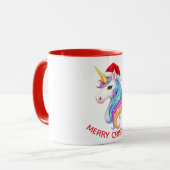 Mug Conception de joyeux Noël licorne (Devant gauche)