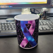 Mug Conception de la bande de ruban bleu violet de sen