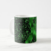 Mug Conception de la boue à ruban de sensibilisation v (Devant gauche)
