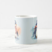 Mug Conception de la boue de pingouin couleur eau (Centre)