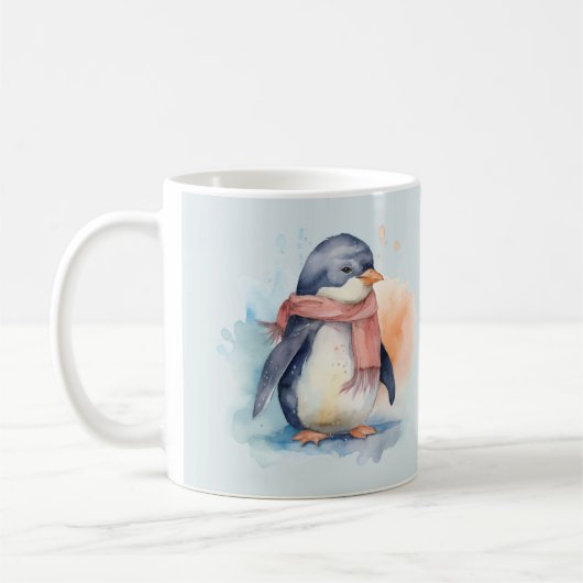 Mug Conception de la boue de pingouin couleur eau (Gauche)