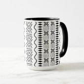 Mug Conception de la boue Motif africaine en tissu (Devant droit)